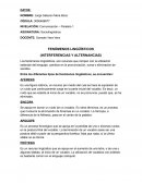 Fenómenos Linguisticos