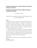 Evaluación del Aprendizaje. La visión de diferentes Perspectivas teóricas de la Educación