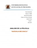 ANALISIS DE LA PELICULA “NARANJA MECANICA”
