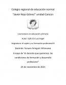Ensayo de “el docente que queremos: las condiciones de formación y desarrollo profesional”