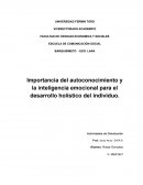 Importancia del autoconocimiento y la inteligencia emocional para el desarrollo holístico del individuo