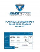 PLAN ANUAL DE SEGURIDAD Y SALUD EN EL TRABAJO