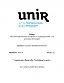 Aplicación de la norma de calidad a un producto web y los principios de Google