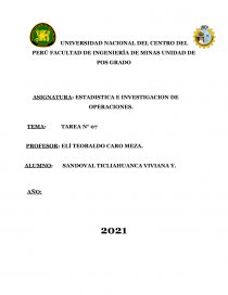 ESTADISTICA E INVESTIGACION DE OPERACIONES. Página 1
