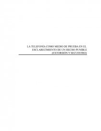 LA TELEFONÍA COMO MEDIO DE PRUEBA EN EL ESCLARECIMIENTO DE UN HECHO PUNIBLE. Página 1
