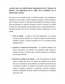¿Cuáles son las competencias requeridas por el trabajo en equipo?