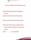 Estructura organizacional de emrpesas mexicanas dedicadas a la investigación de mercados