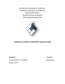 Legislación y políticas ambientales organizacionales. Página 1