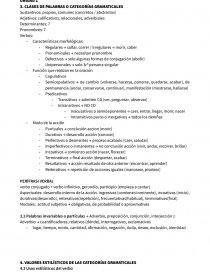 CLASES DE PALABRAS O CATEGORÍAS GRAMATICALES. Página 1