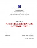 PLAN DE REQUERIMIENTO DE MATERIALES (MRP)