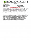 IMPORTANCIA DE LA ÉTICA