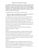 Registro de las transacciones de los negocios