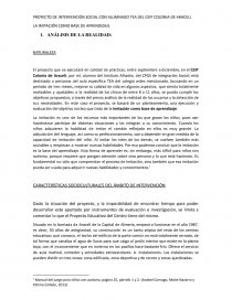 PROYECTO SOCIOEDUCATIVO CON ALUMNOS TEA. Página 1