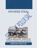 PLAN DE SIMULACRO “DESPISTE DE CISTERNA CARGADA CON ACIDOPOR COLISION TRASERA DE CAMIONETA PARTICULAR”