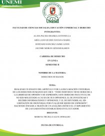 INVESTIGACIÓN DERECHOS HUMANOS. Página 1