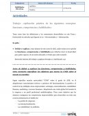 Aplicación práctica de los siguientes conceptos: Funciones, competencias y habilidades
