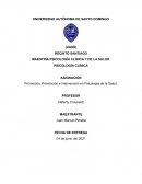 Promoción, Prevención e intervención en Psicología de la Salud