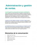 Administración y gestión de ventas