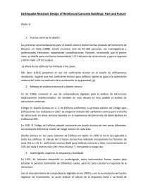 Parte 1 Earthquake Resistant Design. Página 1