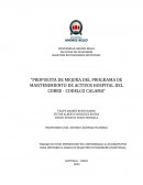 Propuesta de mejora del programa de mantenimiento de activos Hospital del Cobre - Codelco Calama