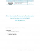 MATRIZ TENDENCIAS CASO PRÁCTICO TRANSVERSAL DE TRANSFORMACIÓN DIGITAL. EMPRESA TOYSA