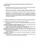 Pre-desarrollo de Sistema Web