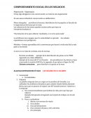 COMPORTAMIENTO SOCIAL EN LOS NEGOCIOS