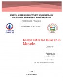 FALLAS EN EL MERCADO