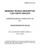 MEMORIA DE CALCULO AGROPECUARIA