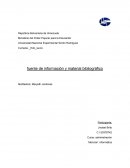 Fuente de información y material bibliográfico