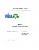 PROGRAMAS Y PLANES DE EMERGENCIA