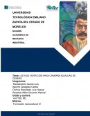 LISTA DE VERIFICIÓN PARA CAMPAÑA IGUALDAD DE GÉNERO