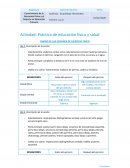 Activdad: Práctica de educación física y salud