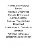 Estrategias, características de un líder