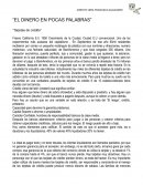 EL DINERO EN POCAS PALABRAS