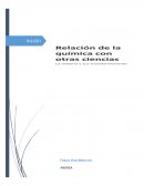 Relación de la quimíca con otras ciencias