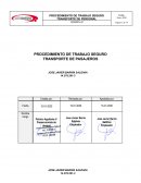 PROCEDIMIENTO DE TRABAJO SEGURO TRANSPORTE DE PERSONAL