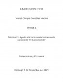 Ayudo a la toma de decisiones en la carpintería “El buen mueble”