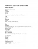 Cuestionario socioemocional para estudiantes