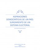 ASPIRACIONES DEMOCRÁTICAS DE UN PAÍS: SURGIMIENTO DE UN SISTEMA ELECTORAL