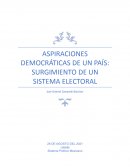 ASPIRACIONES DEMOCRÁTICAS DE UN PAÍS: SURGIMIENTO DE UN SISTEMA ELECTORAL