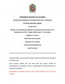 Ensayo Final Basado en la conferencia: Modelos de administración de justicia en la Constitución de 1991 – Edgar Ardila Amaya – 31 de octubre