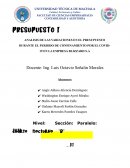 Analisis de las variaciones en el presupuesto durante el periodo de confinamiento por el covid-19 en la empresa Blizzard S.A