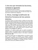 ¿Qué entiendes por derechos humanos?