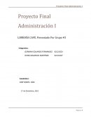 Proyecto Final Administración I Librería Café