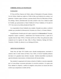 CÓRDOBA: HUELLAS COLONIALES. Página 1
