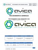 Procedimiento desmonte con herramienta manual