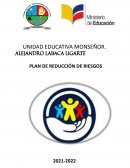 Plan Institucional para la Reducción de Riesgo