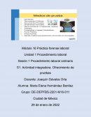 Ofrecimiento de pruebas