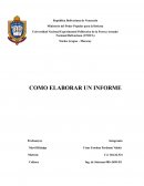 COMO ELABORAR UN INFORME